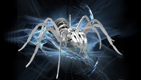 狼蛛蜘蛛的3D模型钢板木工metalcraftdesign拼图