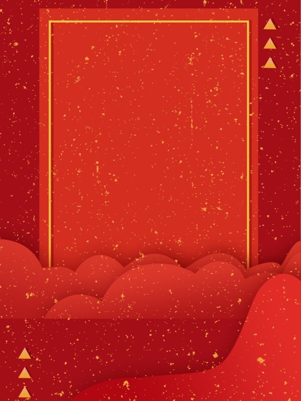 全原創(chuàng)電商場(chǎng)景剪紙風(fēng)新年紅色喜慶背景