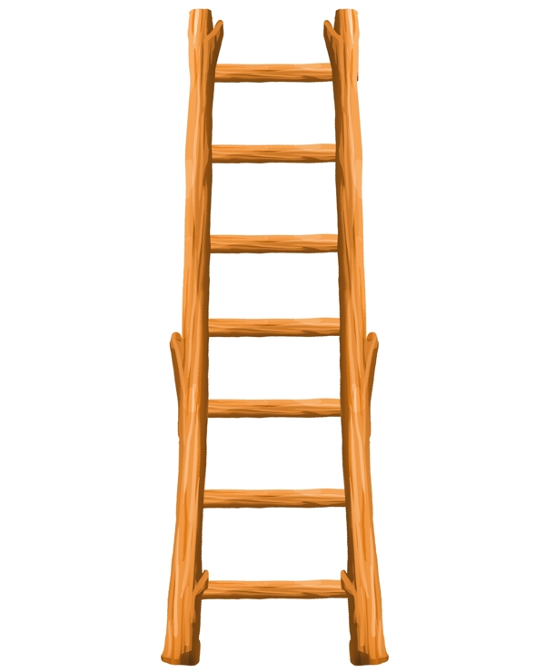 梯子木梯卡通梯子素材