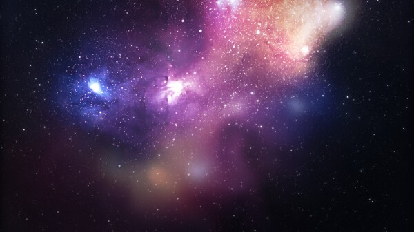 抽象唯美彩色漸變星空背景