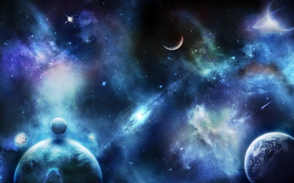 黑色光暈科幻背景圖片