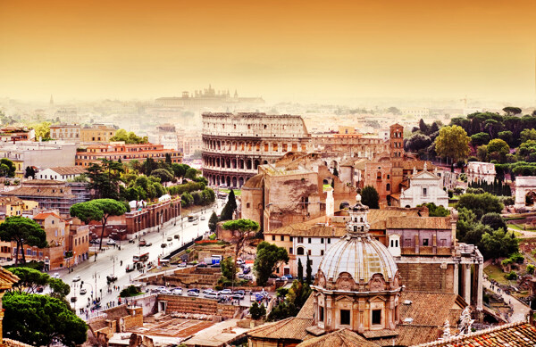 罗马古城空中景色