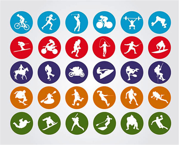 体育运动圆形图标