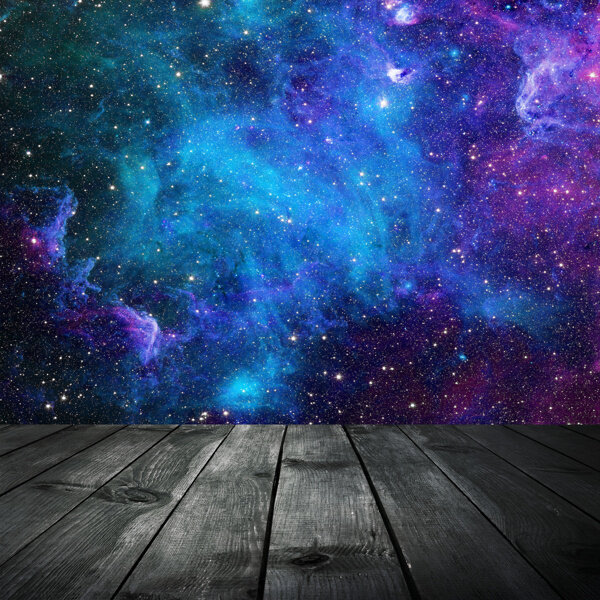 木板星空景色