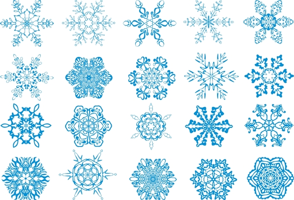 多款精美雪花矢量素材