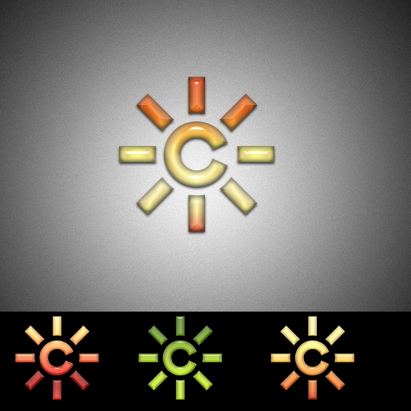 太陽C字形水晶logo圖片