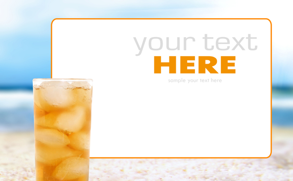 橙色饮料背景素材图片