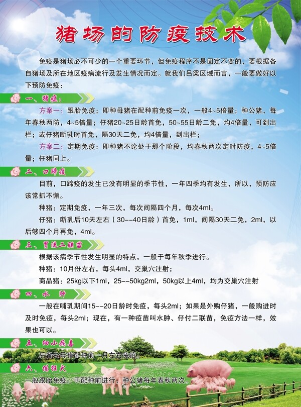 豬場(chǎng)的防疫技術(shù)