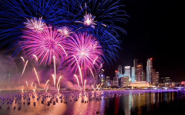 夜色浪漫煙花