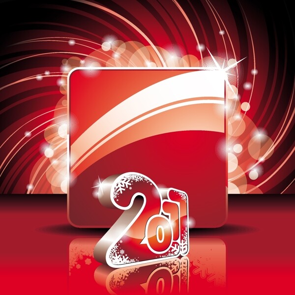 矢量素材2011新年背景設計