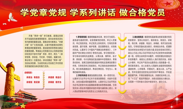 兩學(xué)一做展板
