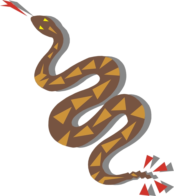 印花矢量图动物蛇抽象动物色彩免费素材