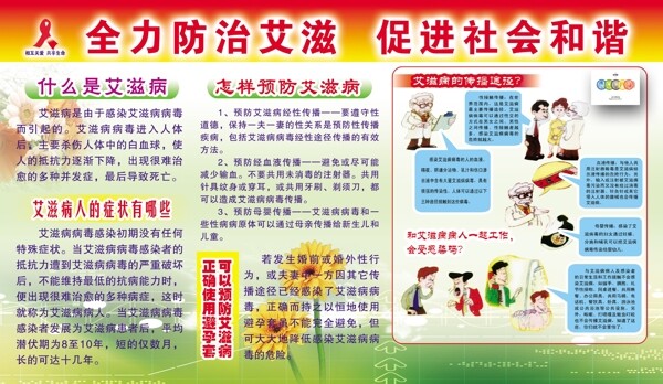 艾滋病防治宣傳版圖片
