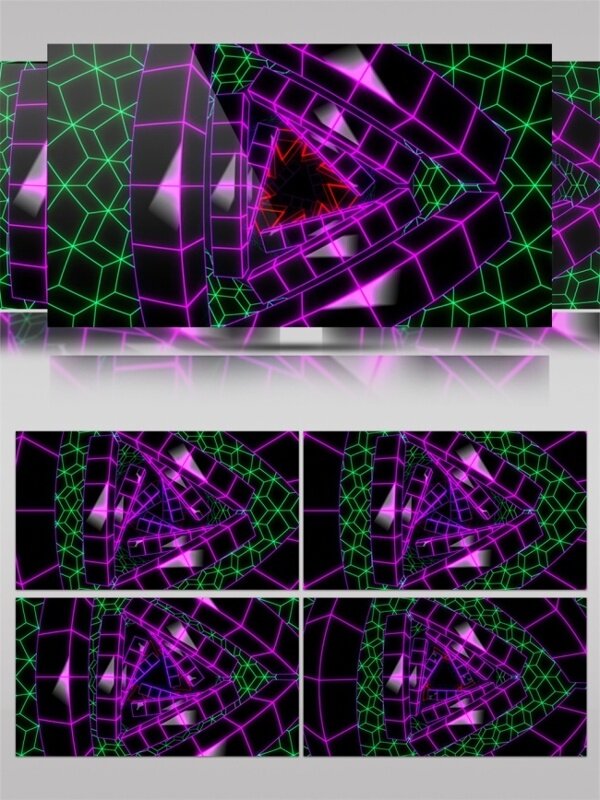 紫色神经光束动态视频素材