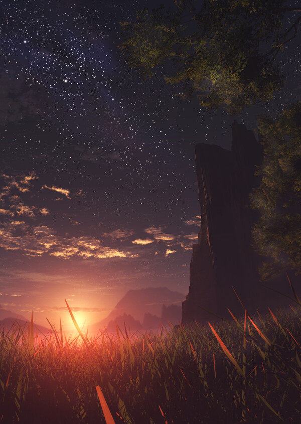 夕陽圖片