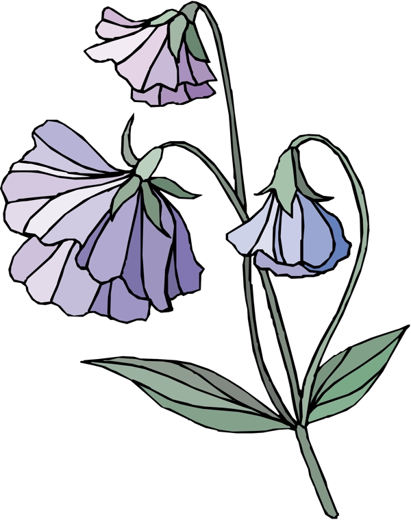 花朵花草鮮花矢量EPS格式0417