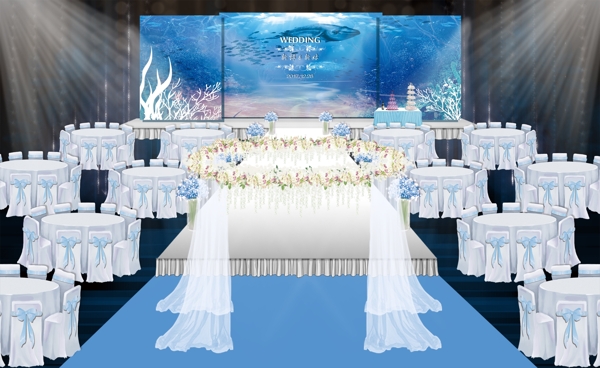 蓝色海洋婚礼