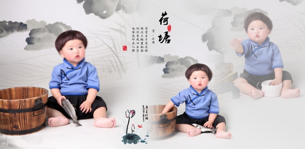 兒童古裝相冊(cè)PSD模板