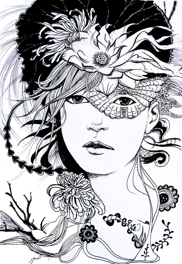 創(chuàng)意人像插畫