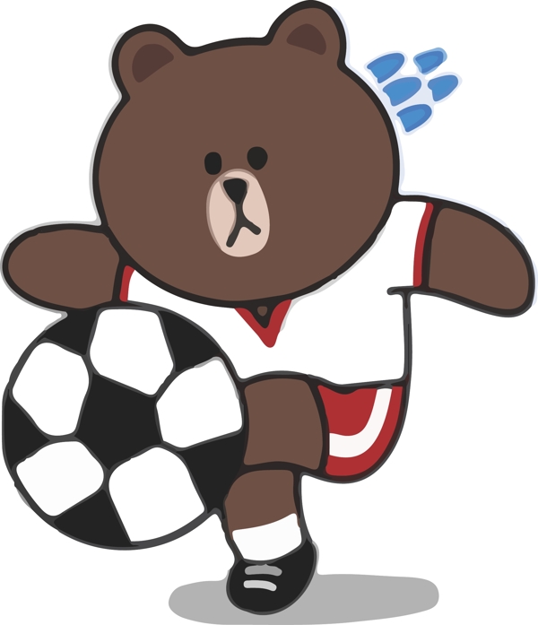 熊大踢足球图片