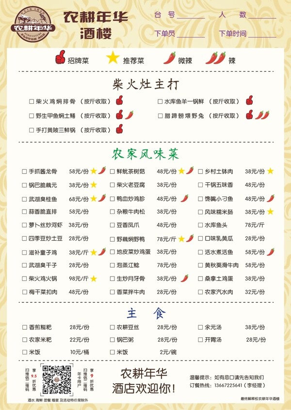 點(diǎn)菜單
