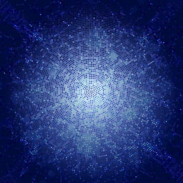 蓝色的星空镶嵌椭圆形的纹理