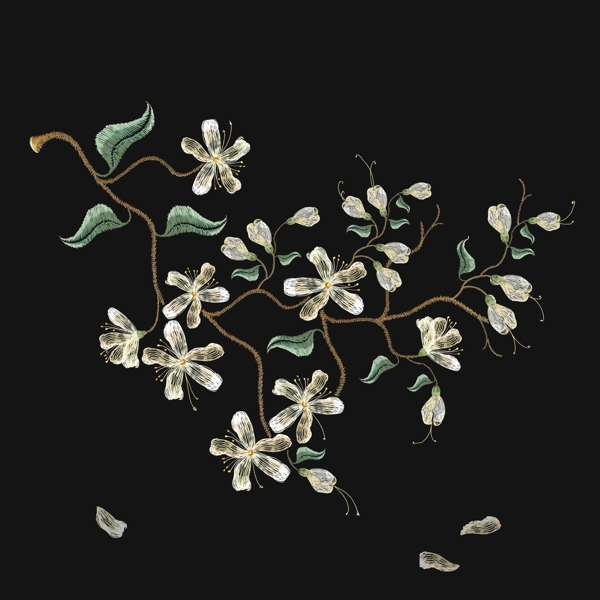 抽象針織花