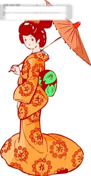 女性漫畫矢量圖33