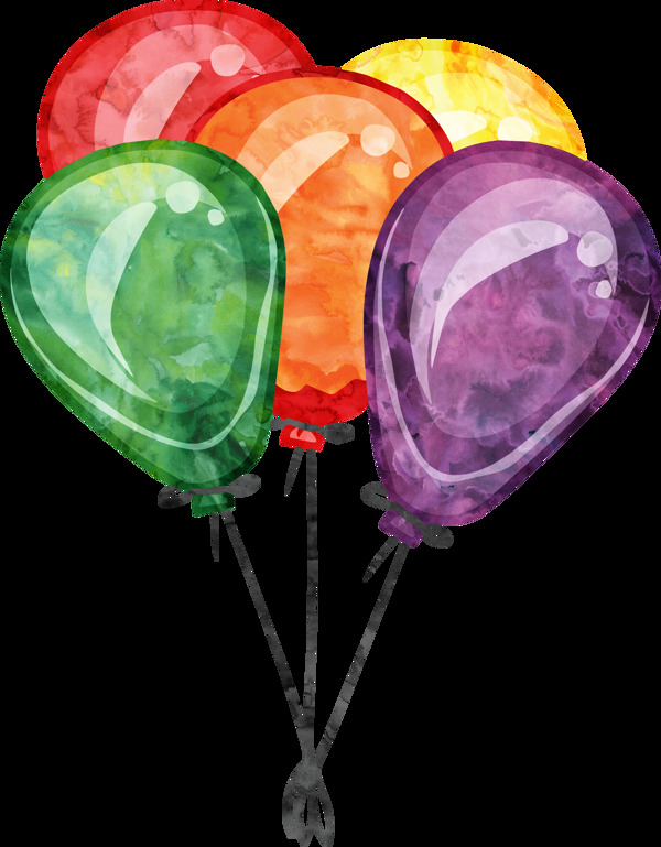 五彩缤纷氢气球素材图片