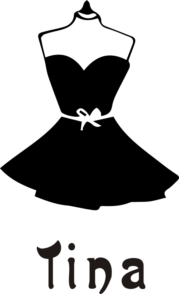 小裙子logo衣服tina