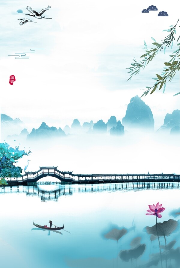 中国山水水墨画图片