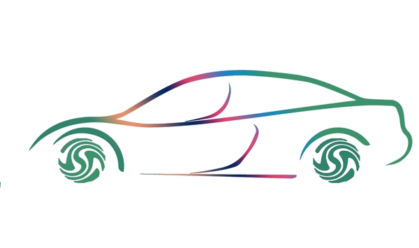 車漸變彩色logo