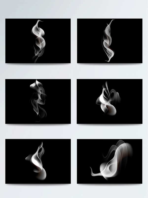 动感烟雾素材图片ai矢量烟雾元素