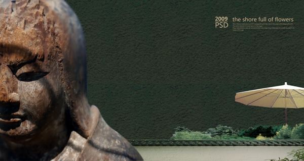 PSD雕像海报素材下载