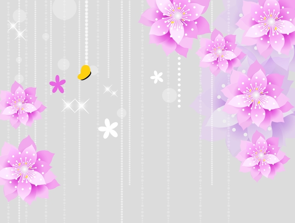 立體紫色花