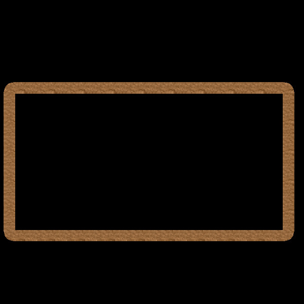 棕色四边形边框png元素素材