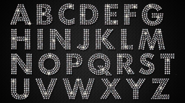 26个字母钻石字特效