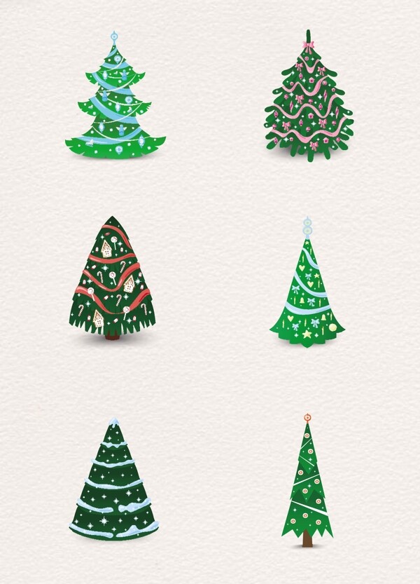 6款创意绿色圣诞树
