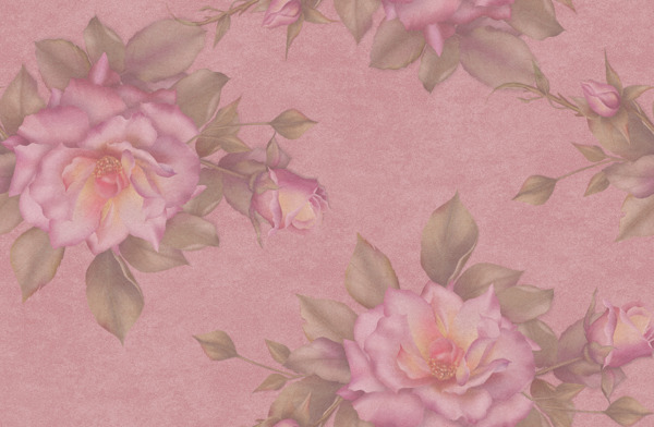 粉色典雅花卉背景装饰图案素材外框篇