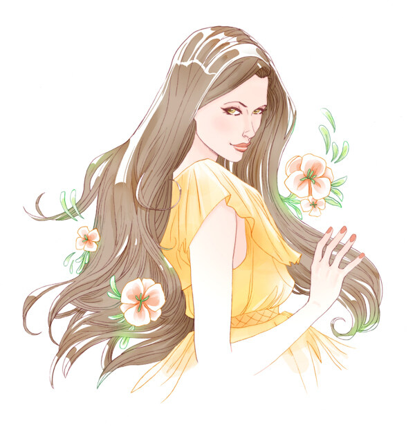 位圖插畫時尚插畫人物插畫插畫師免費(fèi)素材