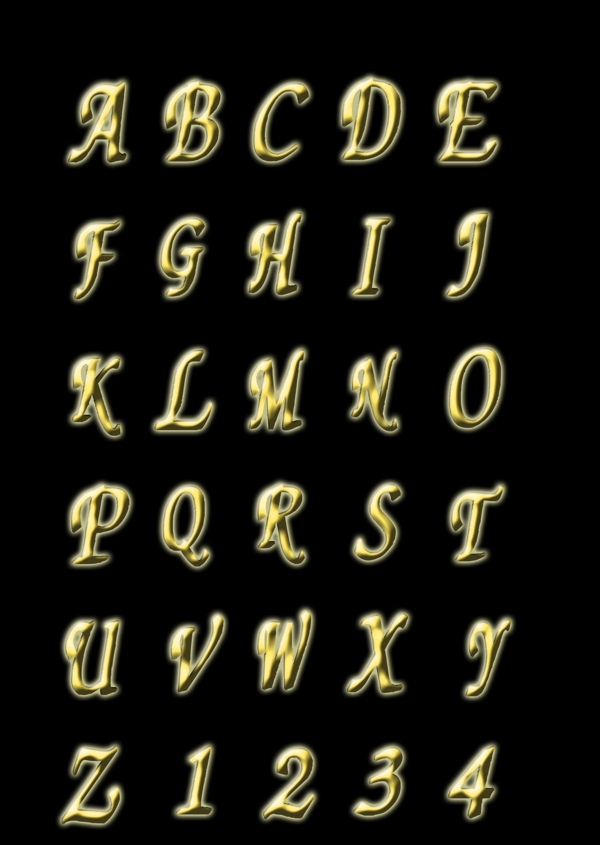 金屬光澤字母