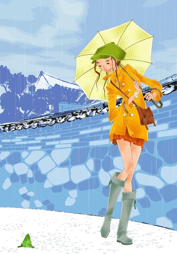 手繪OL美女