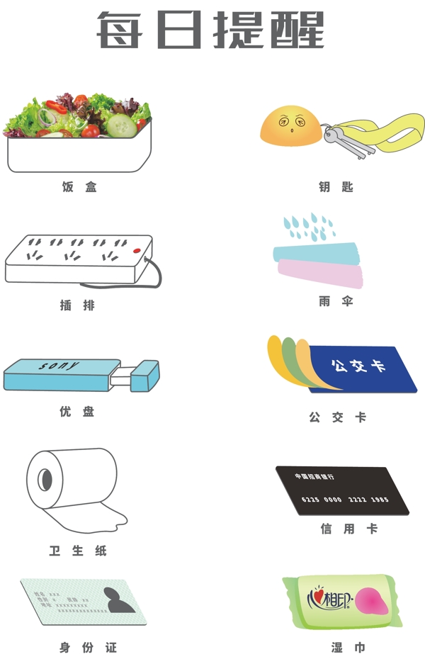 每天提醒生活用品