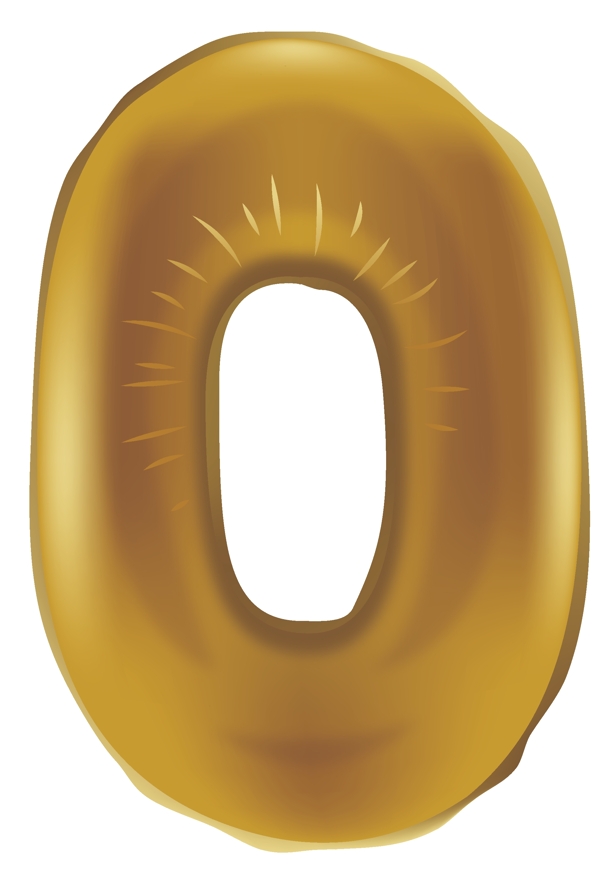 金色創(chuàng)意氣球數(shù)字