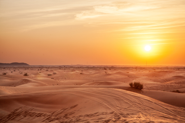 日出沙漠风景