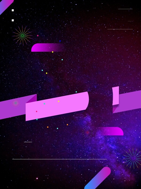 美麗紫色星空廣告背景