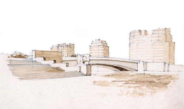 歐式建筑拱橋
