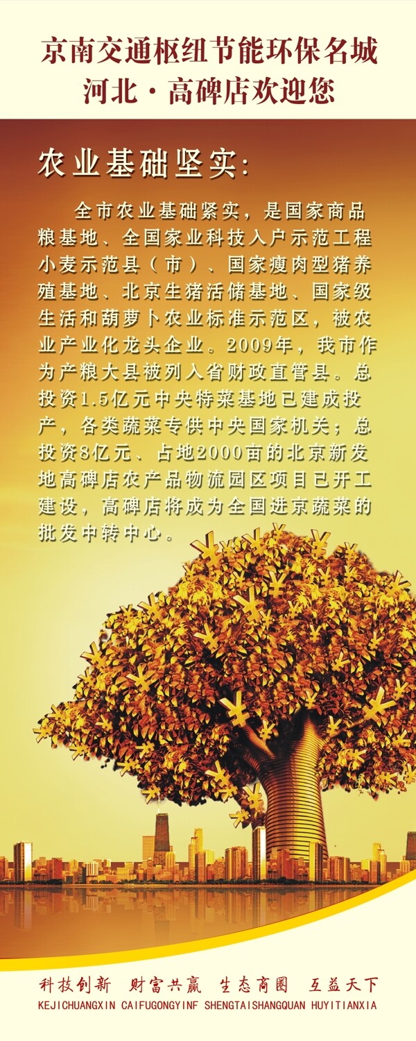 農(nóng)業(yè)基礎(chǔ)易拉寶圖片