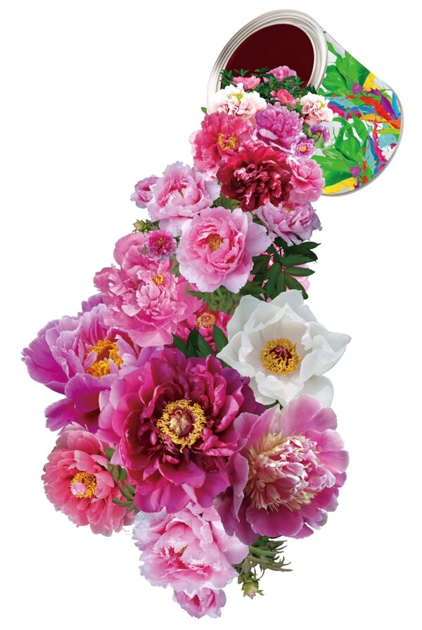 潑花效果