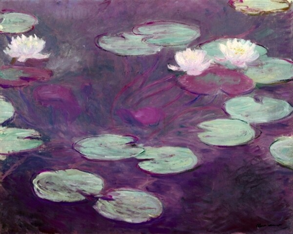 漂浮的莲叶油画